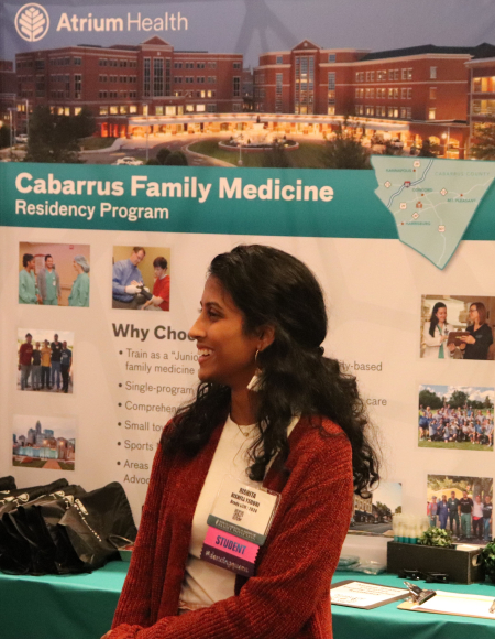 An attendees at the FMD Residency Fair.